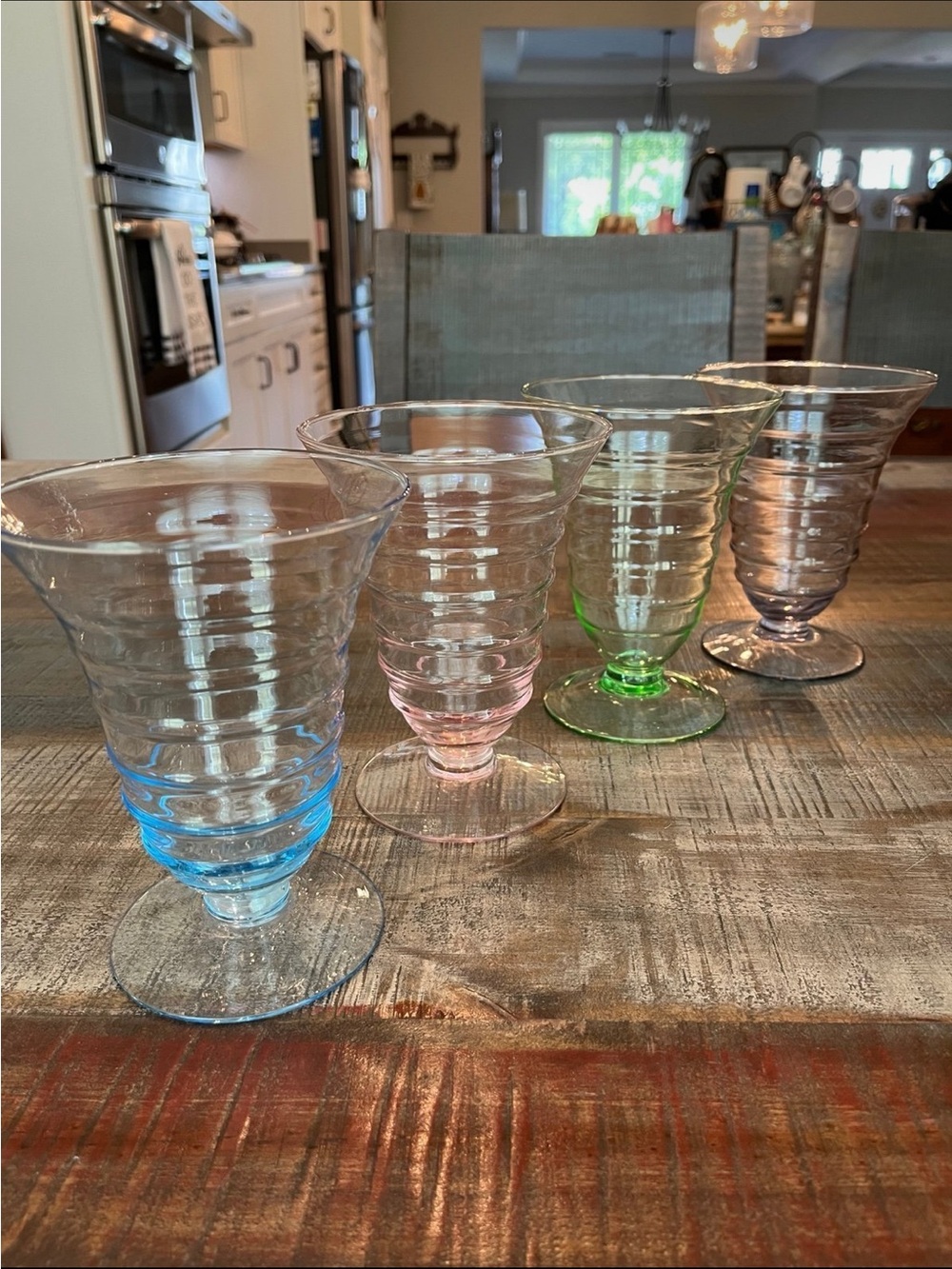 *LOOK* Vintage PRINCESS HOUSE Pastel PARFAIT GLASSES Set of 4!